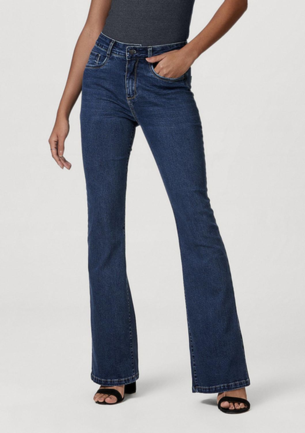 calça jeans preta feminina hering