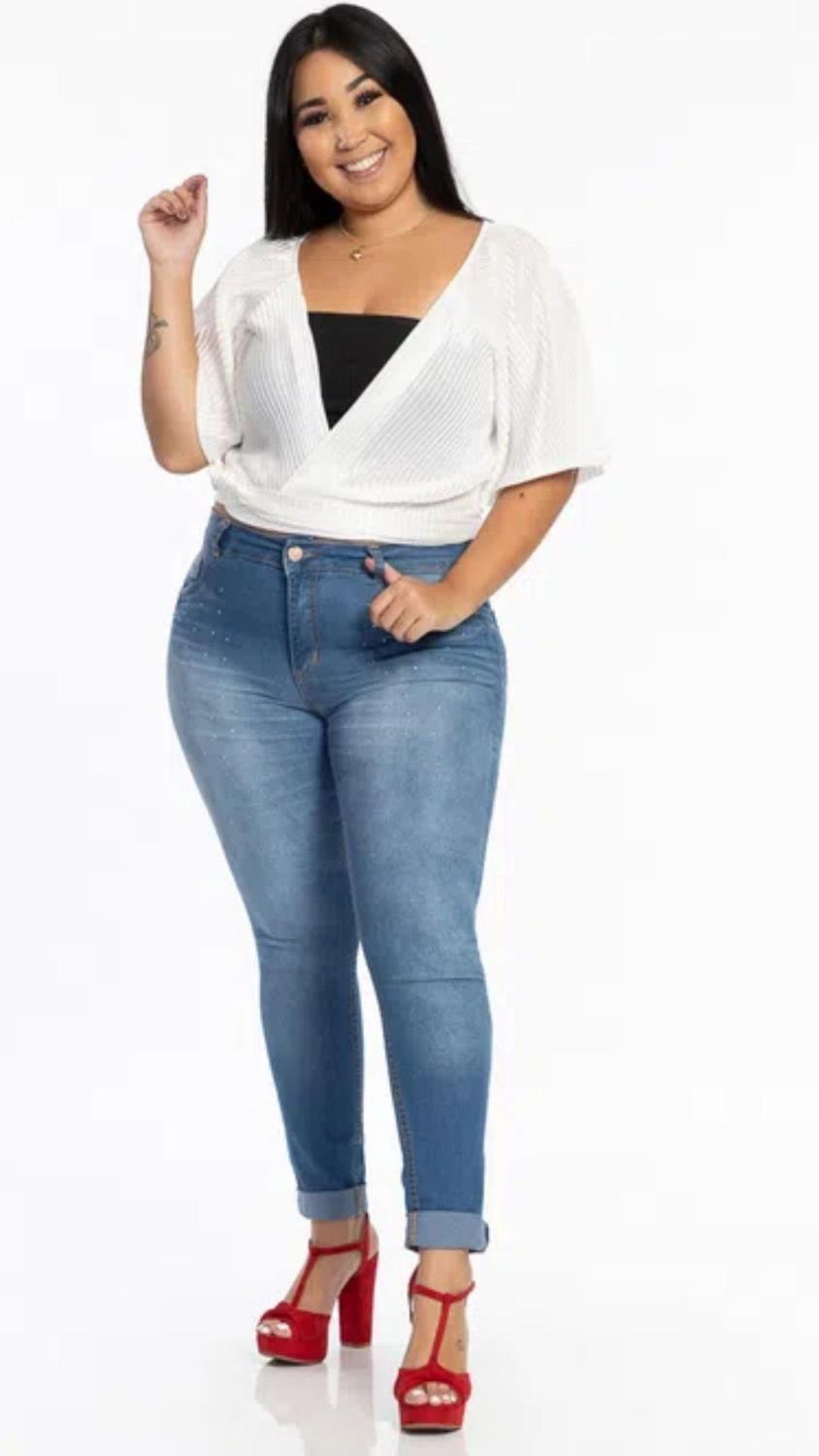 calça jeans feminina biotipo plus size