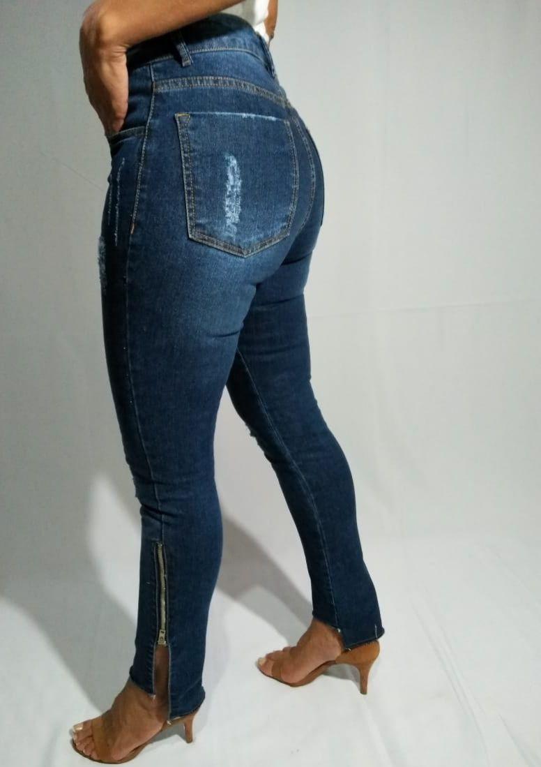 bolsa de calça jeans com zíper