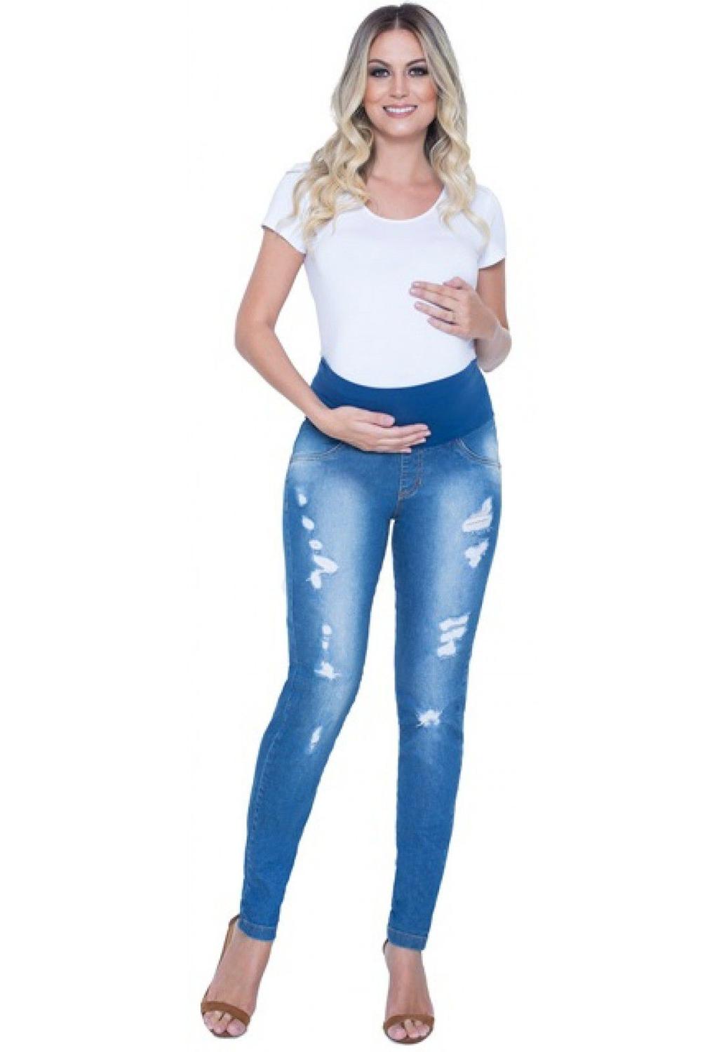 calça jeans para gestante