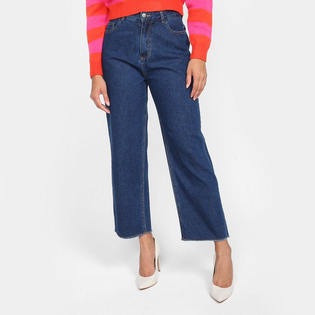 Hmpsazamgarh Calca Jeans Feminina Boyfriend Calça Reta Feminina