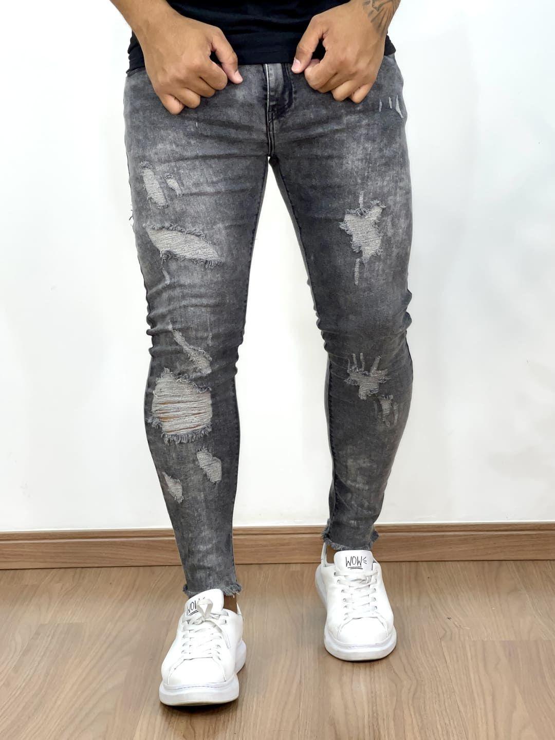 Jeans Cinza Chumbo CalÃ§a Skinny Cinza Jeans Skinny CalÇa De Brim