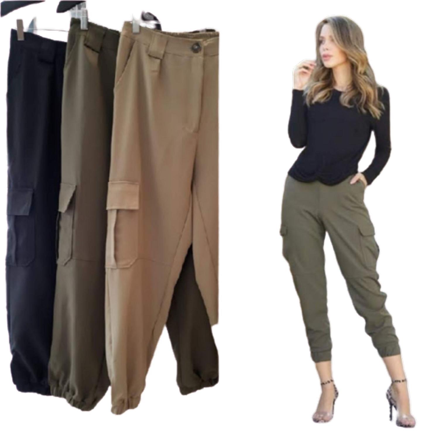 calça jogger feminina viscose