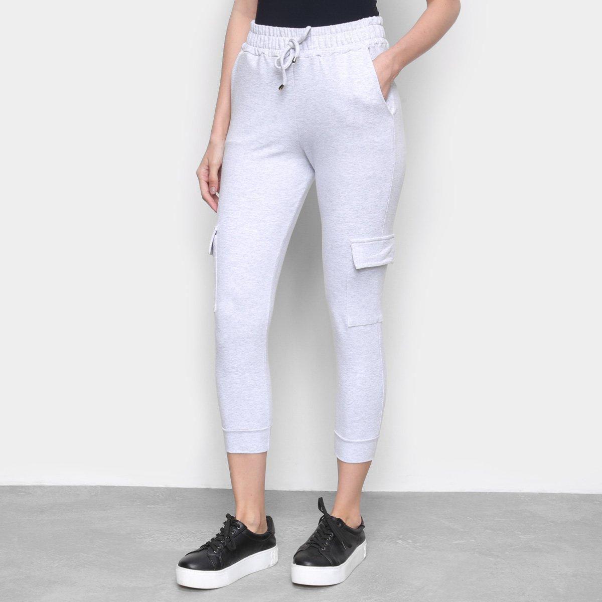 calça jogger moletinho feminina
