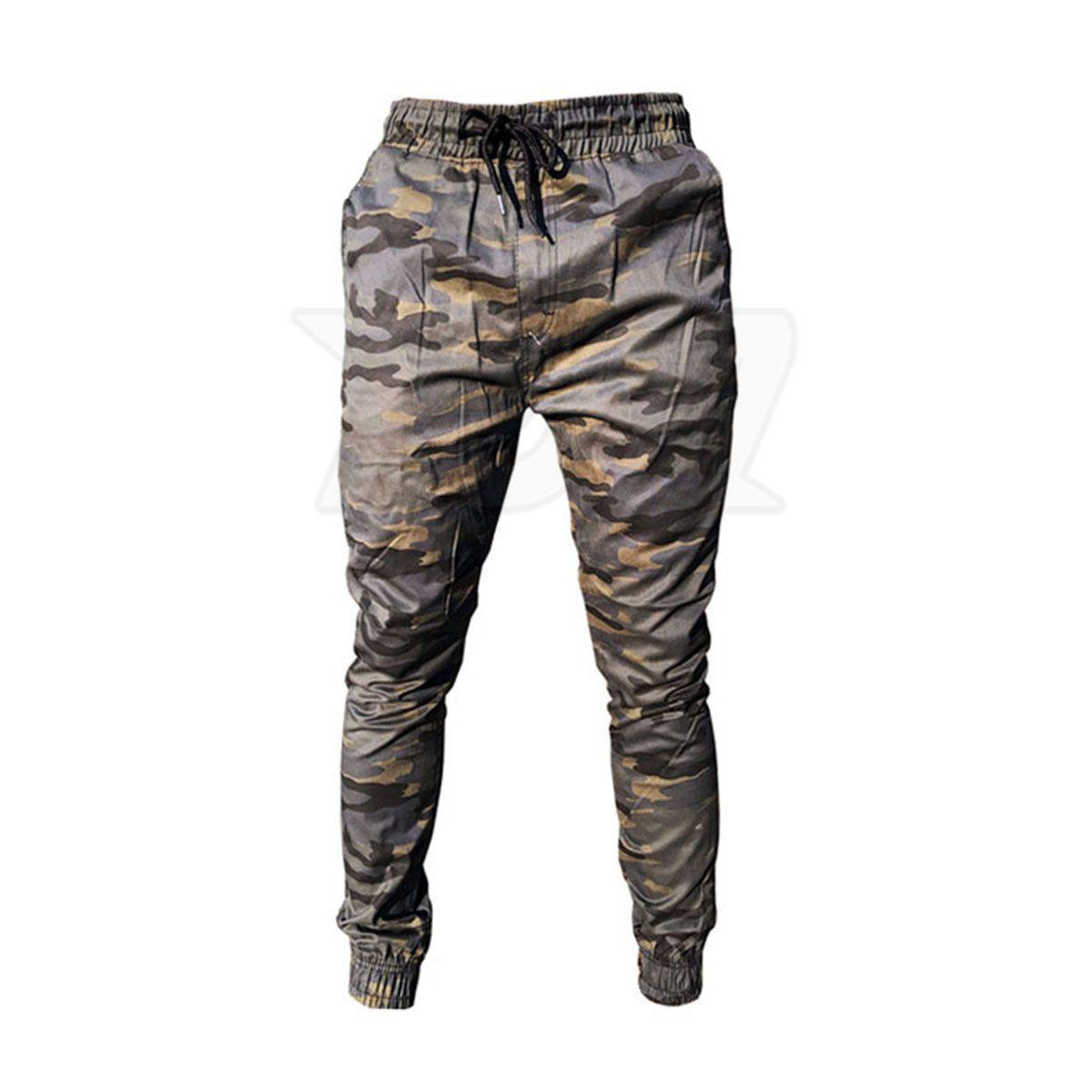 Exército CalÃ§a Jogger Estampada Calça Jogger Masculina Bege Preta - Main Image