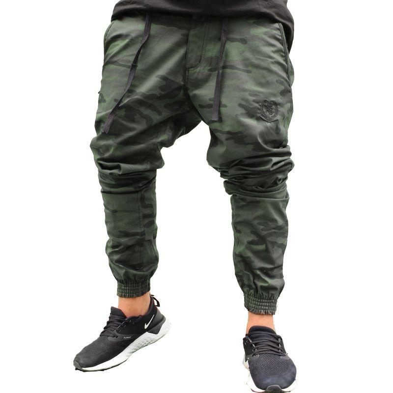 Calça jogger camuflada plus size fashion