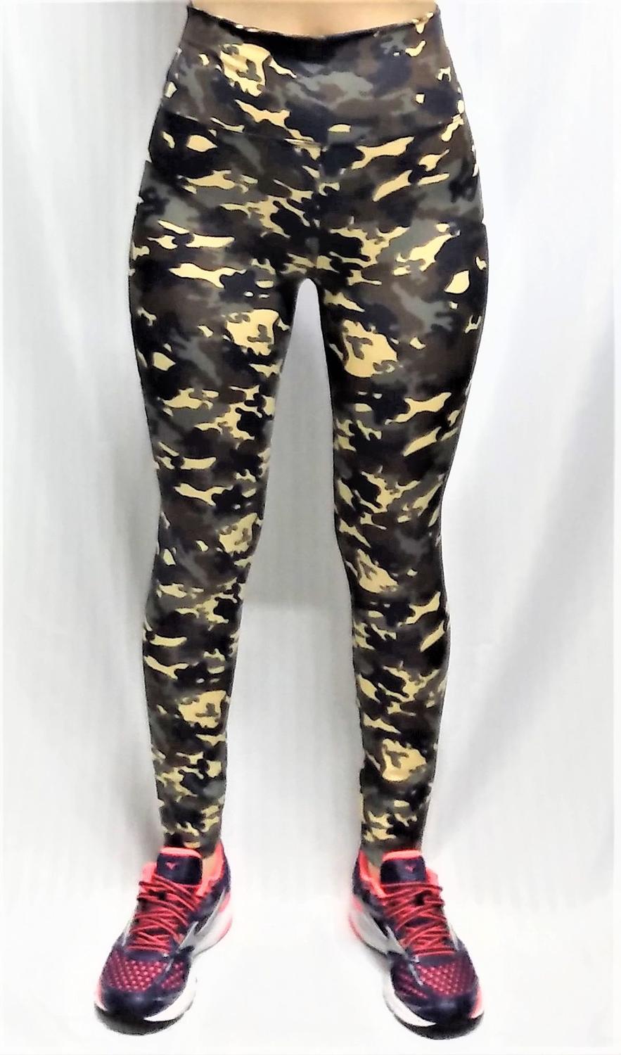 calça cintura alta camuflada