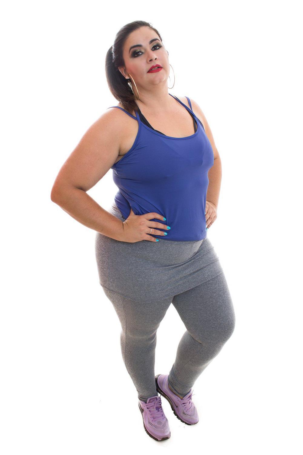 Calça legging com saia Plus Size - Mescla - CorpusFit Moda Fitness - Calça  Legging - Magazine Luiza