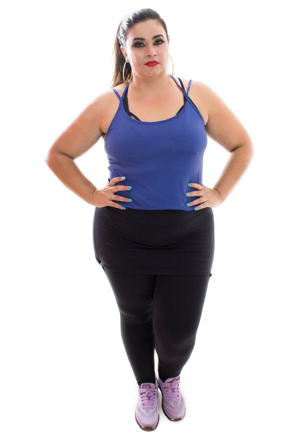 Calça legging com saia Plus Size - Preto - CorpusFit Moda Fitness - Outros  Moda e Acessórios - Magazine Luiza