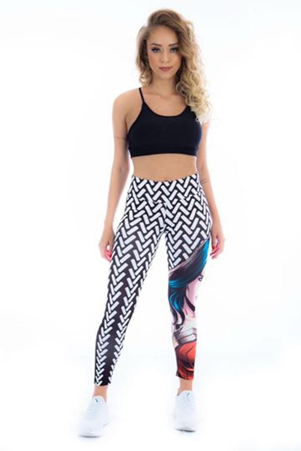 calça legging mulher maravilha