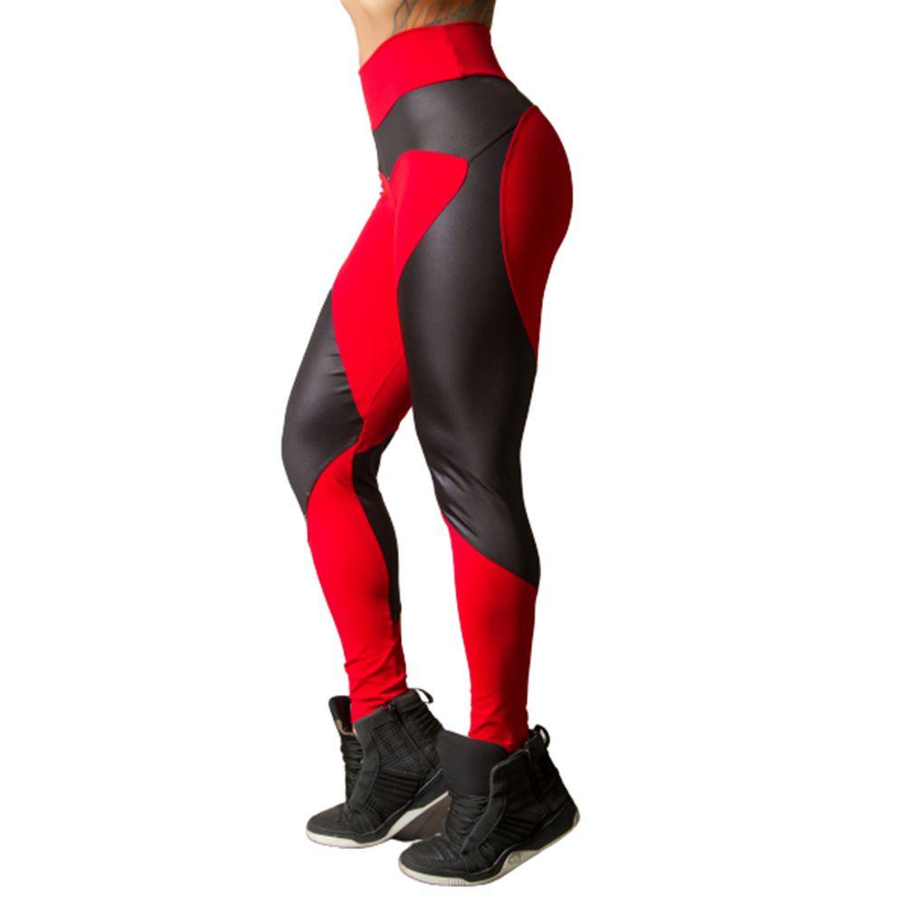 calça legging vermelha