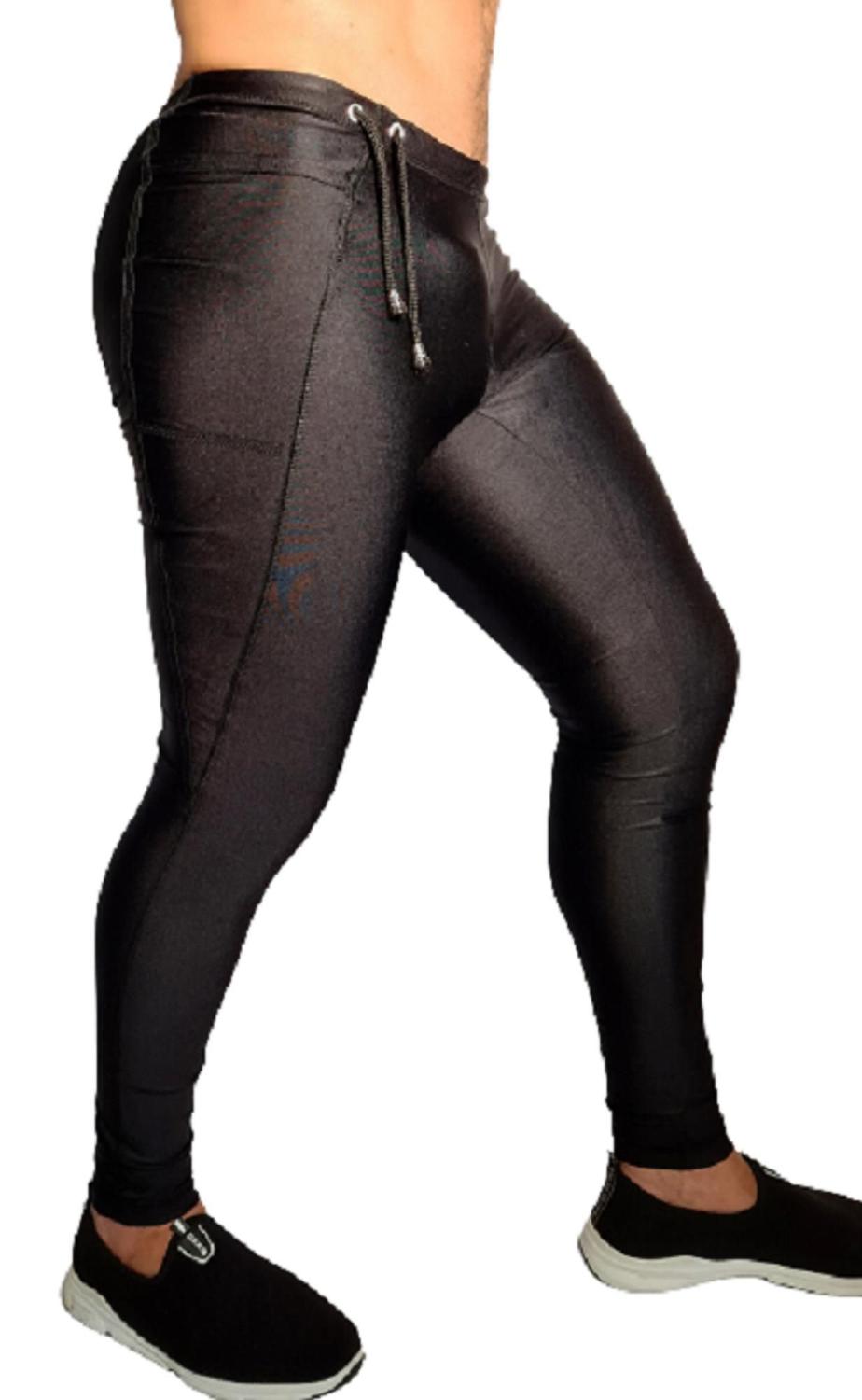 Calça legging sale masculina com bolso