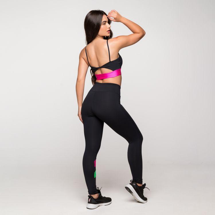 Fluorescente Calcas Para Academia Calça Legging Poliamida Com