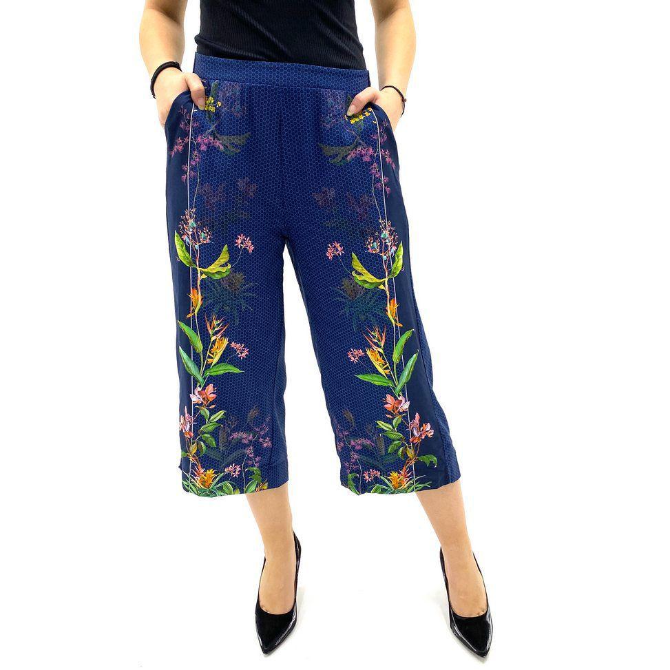 Calça malwee pantacourt viscose estampa flores colors feminina - Calça Feminina - Magazine Luiza