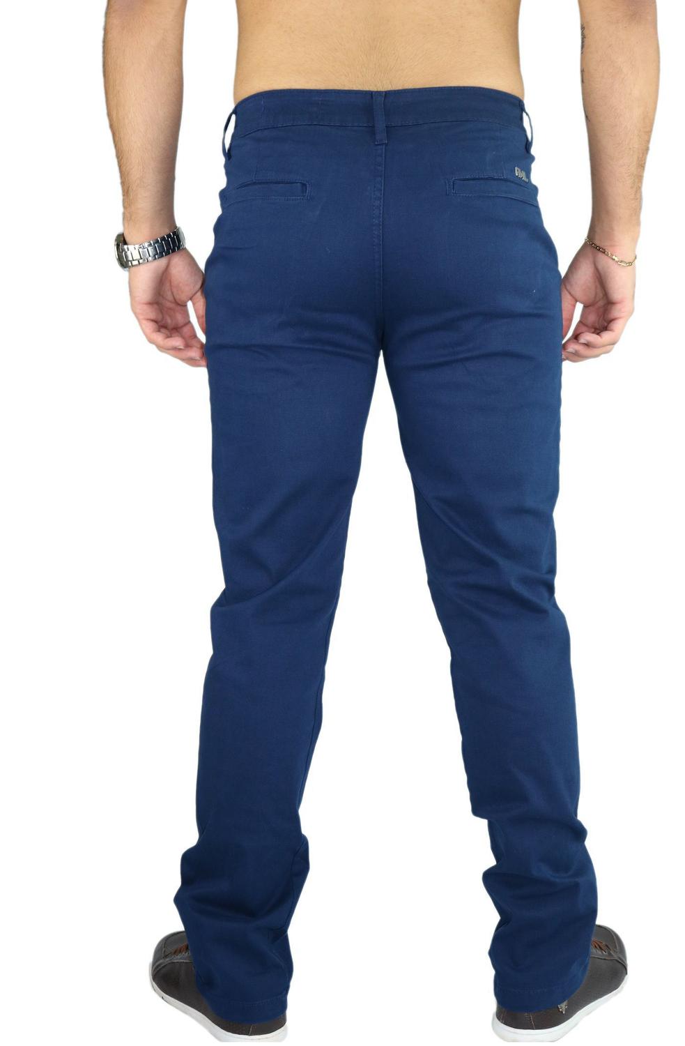 calça brim azul marinho masculina