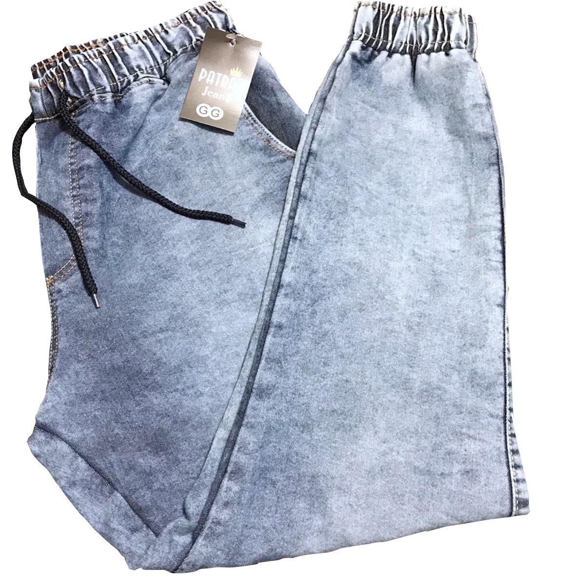 calça jeans com elastico masculino