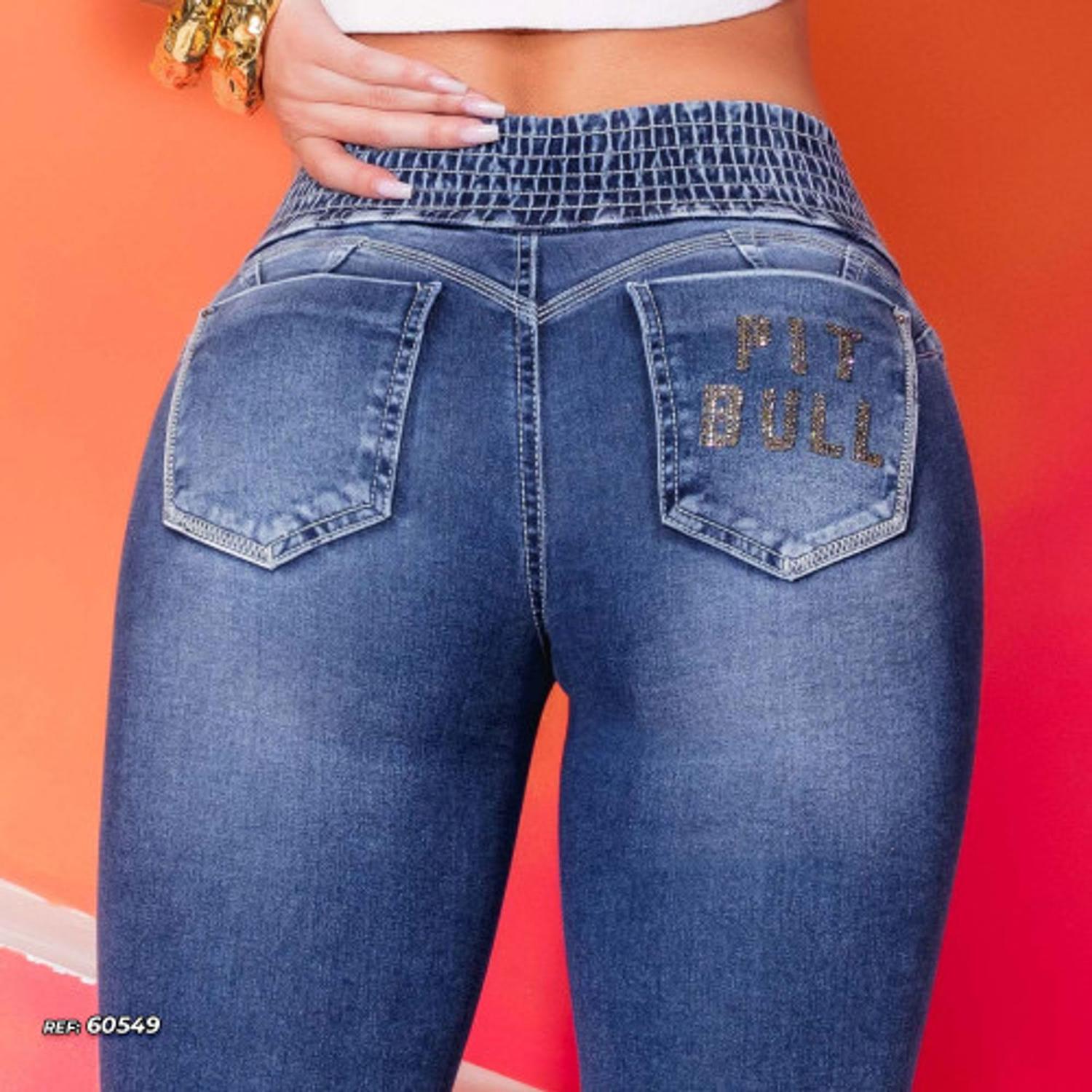 Mens Jeans Marca Pitbull Jeans Calça Modeladora Cós Mágico