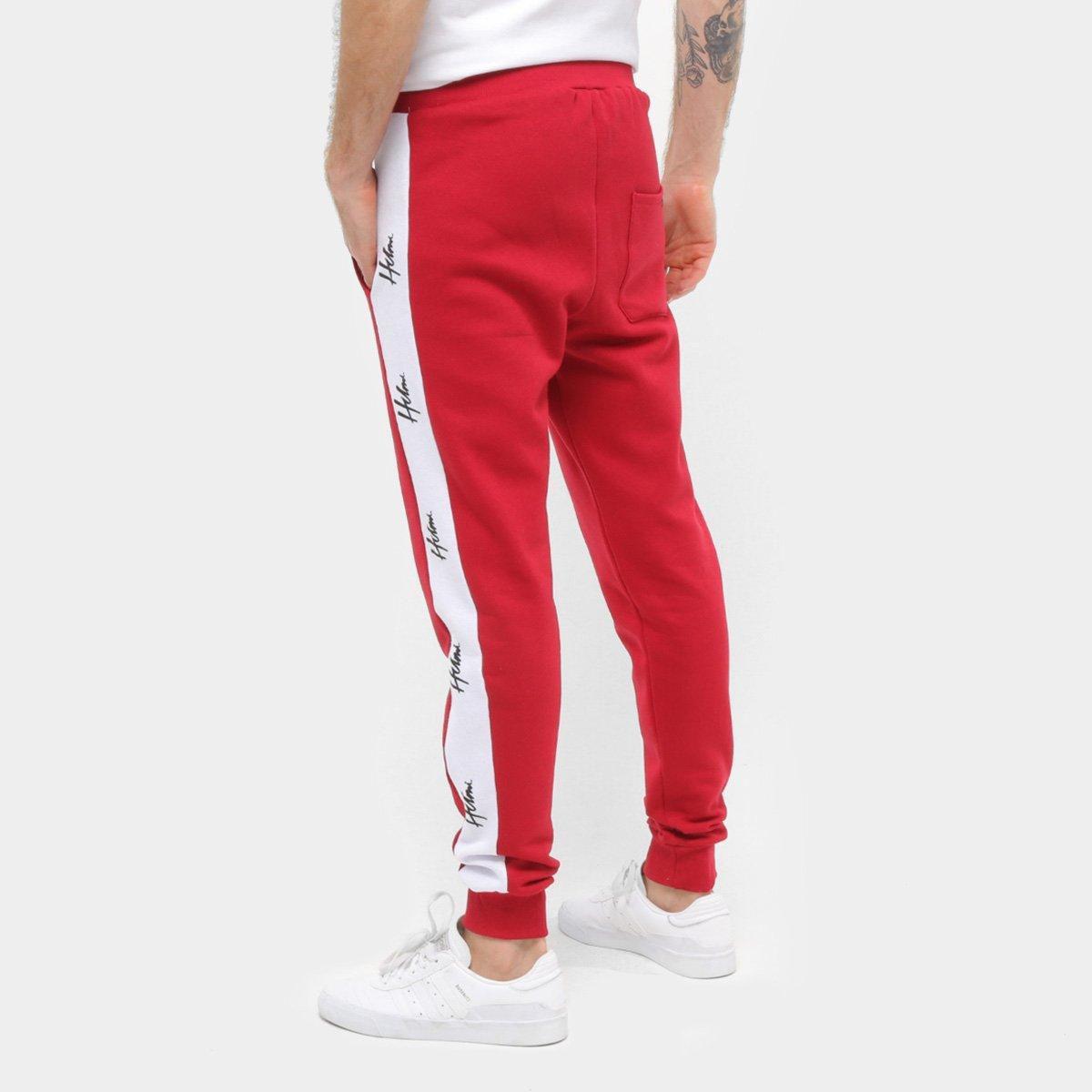 calça moletom com listra lateral masculina