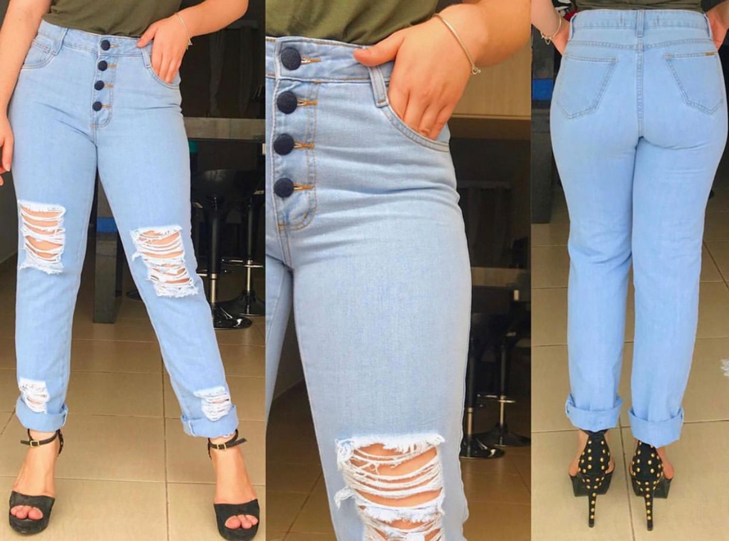 calça jeans mom