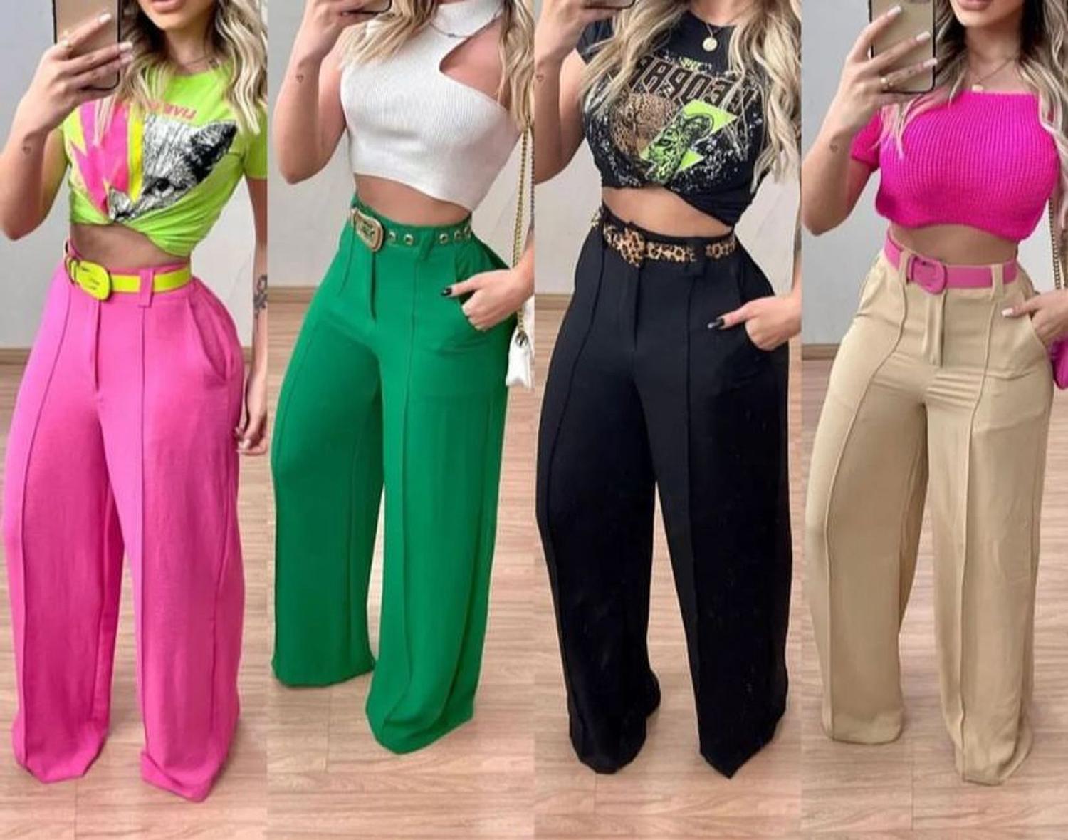 Looks Tendencia CalÃ§a 2019 Calça Pantalona Tendencias CalÃ§as