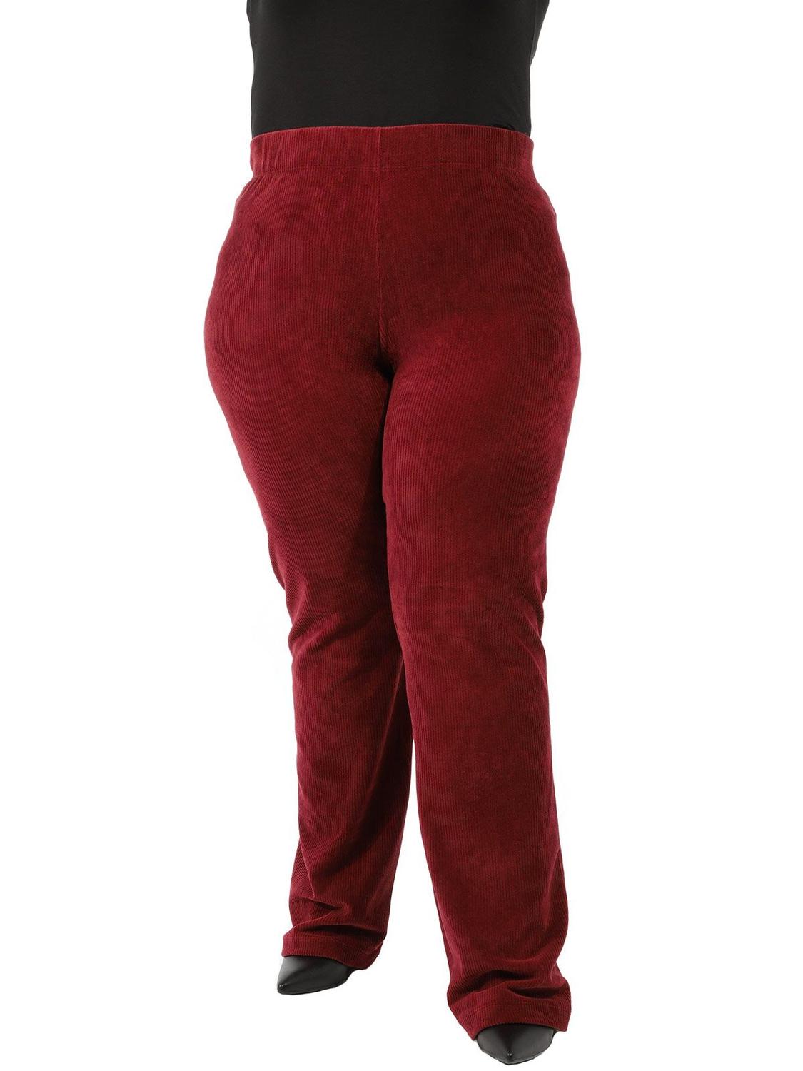 Cotele Plus CalÃ§a Veludo Plus Size Veludo Marrom CalÃ§a Veludo - Main Image