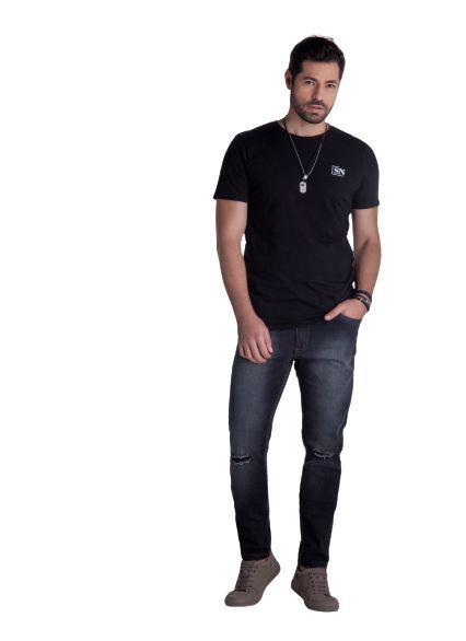 Calça fashion po do pano masculina