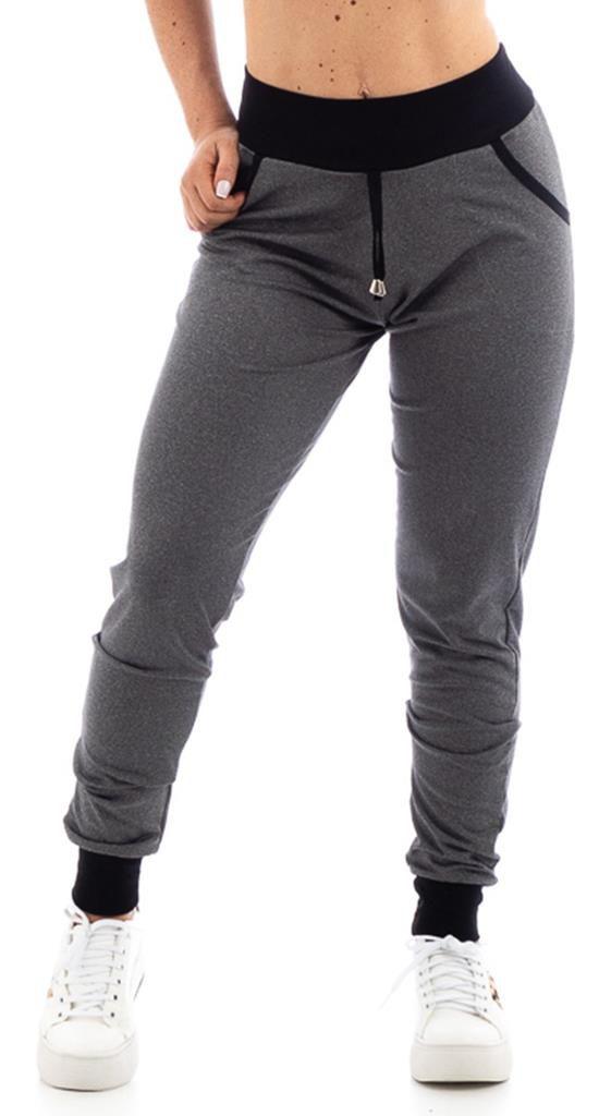 Cintura Alta CalÃ§a Ribana Moletom Ribana Cinza CalÃ§a Ribana