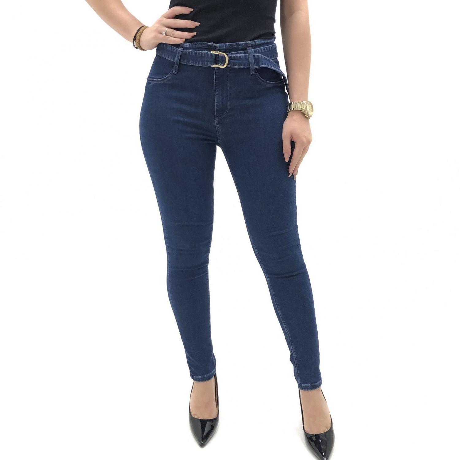 calça jeans skinning feminina cintura alta