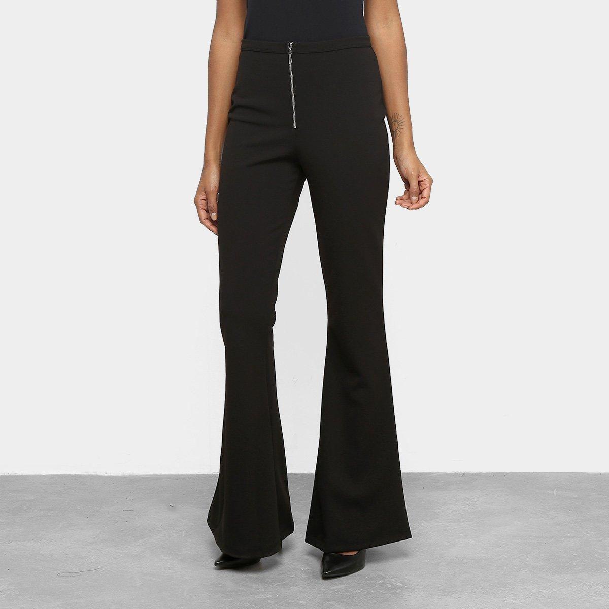 calça social feminina flare preta