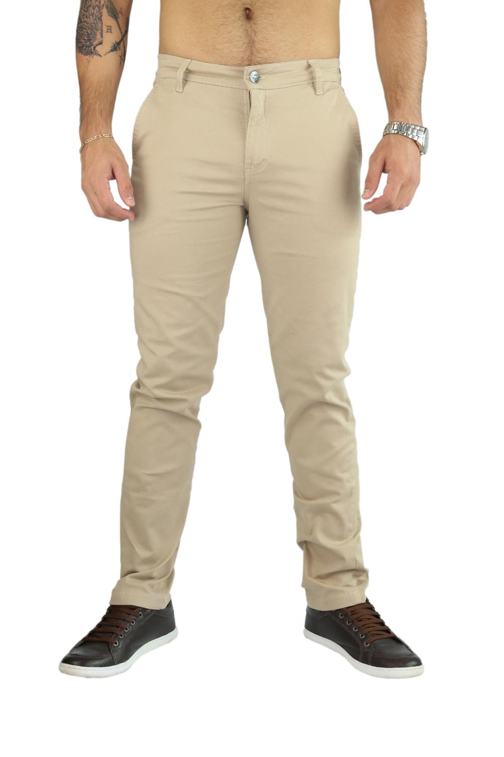 calça masculina cor bege