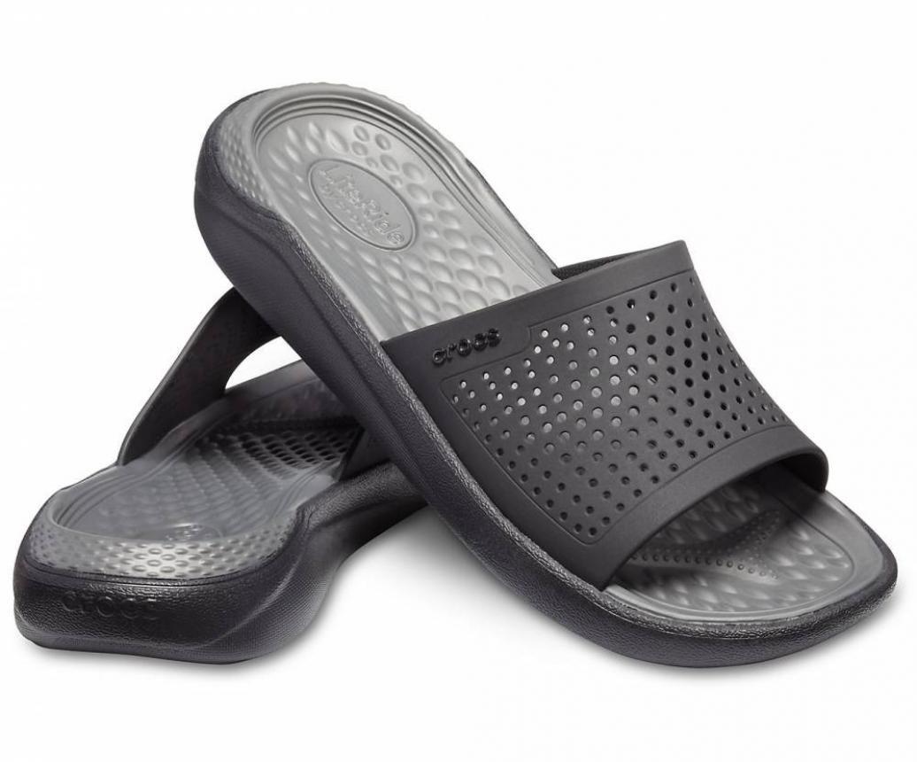 crocs black gray