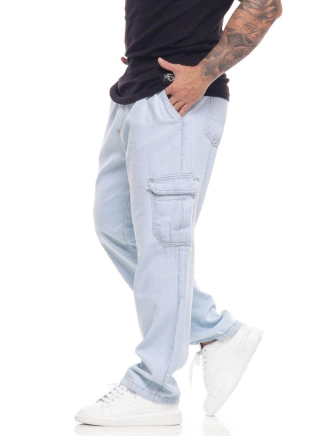 Bolso Lateral CalÃ§a Emporio Masculina CalÃ§a Jogger Em Sarja