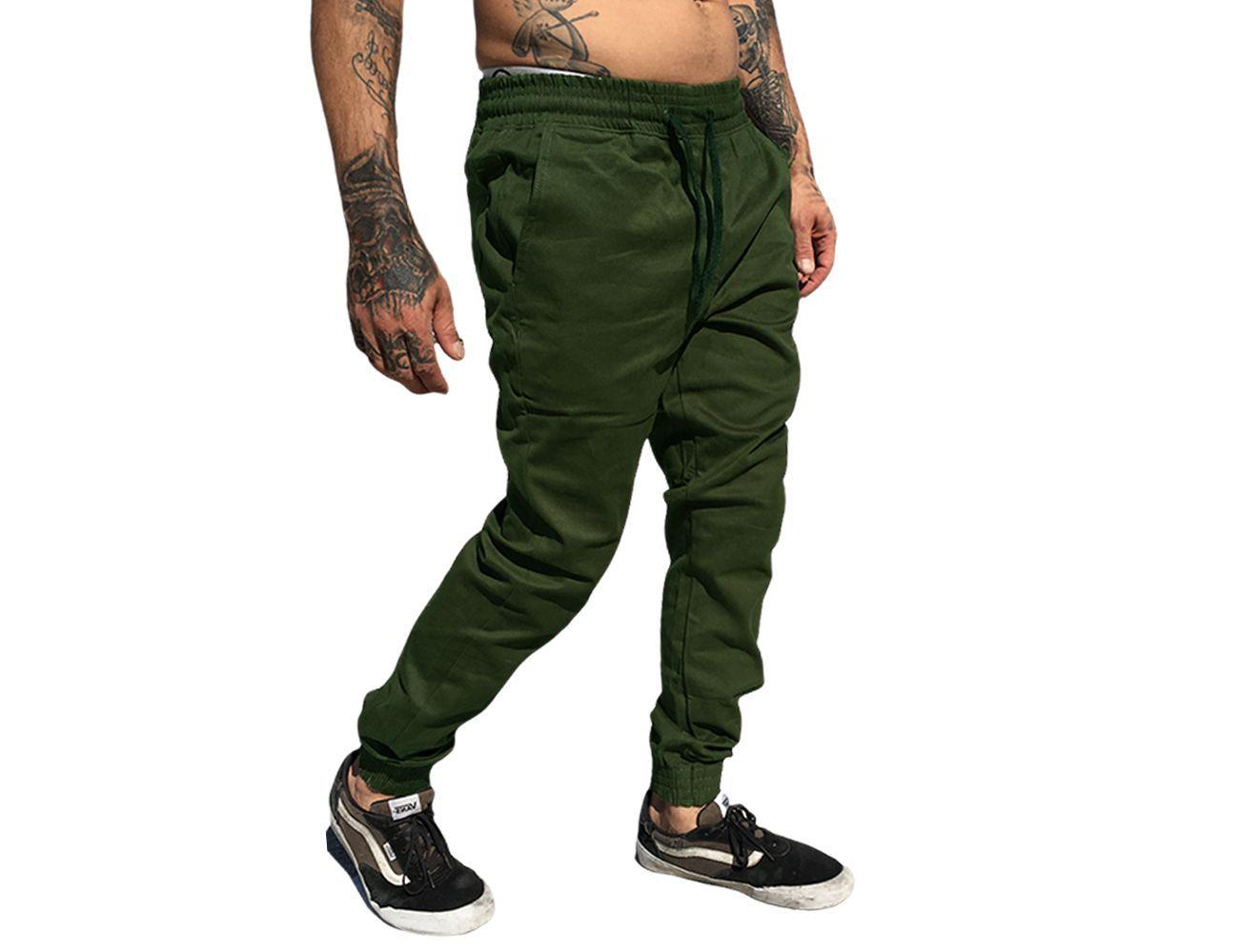Calça Jogger Cargo Sarja (Verde Musgo)