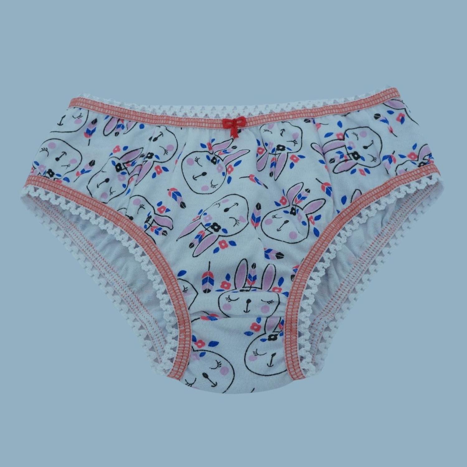 Imagem de Calcinha infantil de algodão, estampas variadas, tamanho G, Kit com 10 un