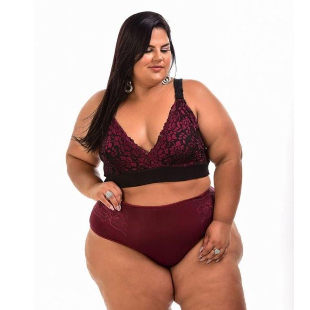 Calcinha Plus Size Lycra Renda 202006 - BELA MULHER GG - Calcinha Plus Size  - Magazine Luiza