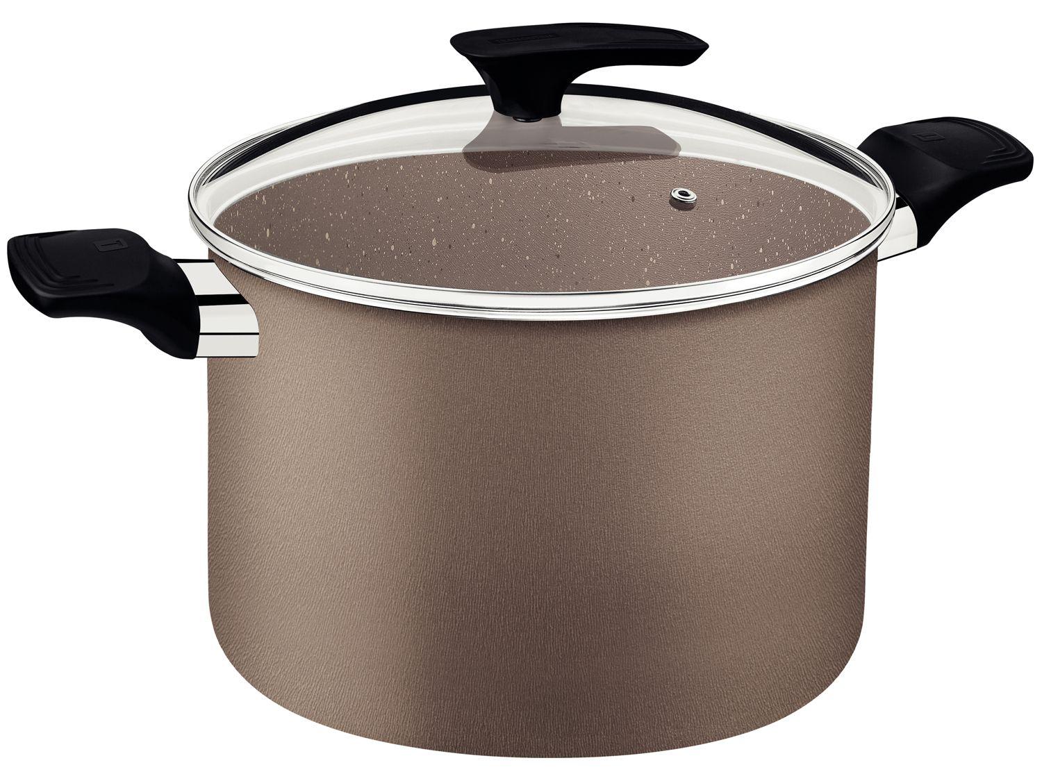 Caldeirão de Alumínio Tramontina Antiaderente Amêndoa 9,6L 26cm Milazzo
