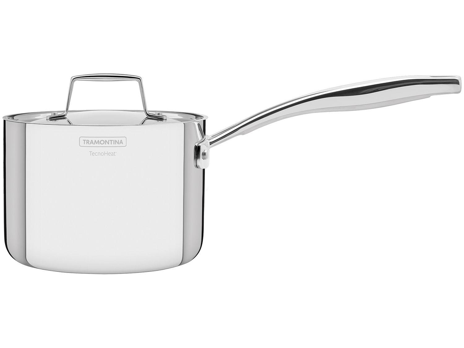 Caldeirão Inox Tramontina Fundo triplo 1,5L 14cm Grano