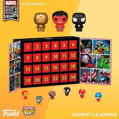 Calendário Funko Advent Calendar Marvel Pocket Pop 24pçs Calendário