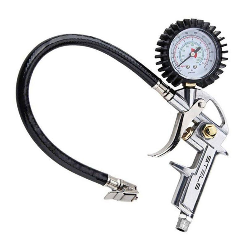 Calibrador de Pneus Manual 220 Libras com Manômetro - Inflar - Esvaziar ...