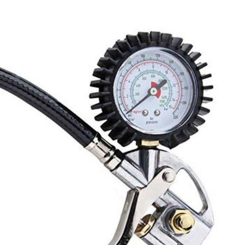 Calibrador de Pneus Manual 220 Libras com Manômetro - Inflar - Esvaziar ...