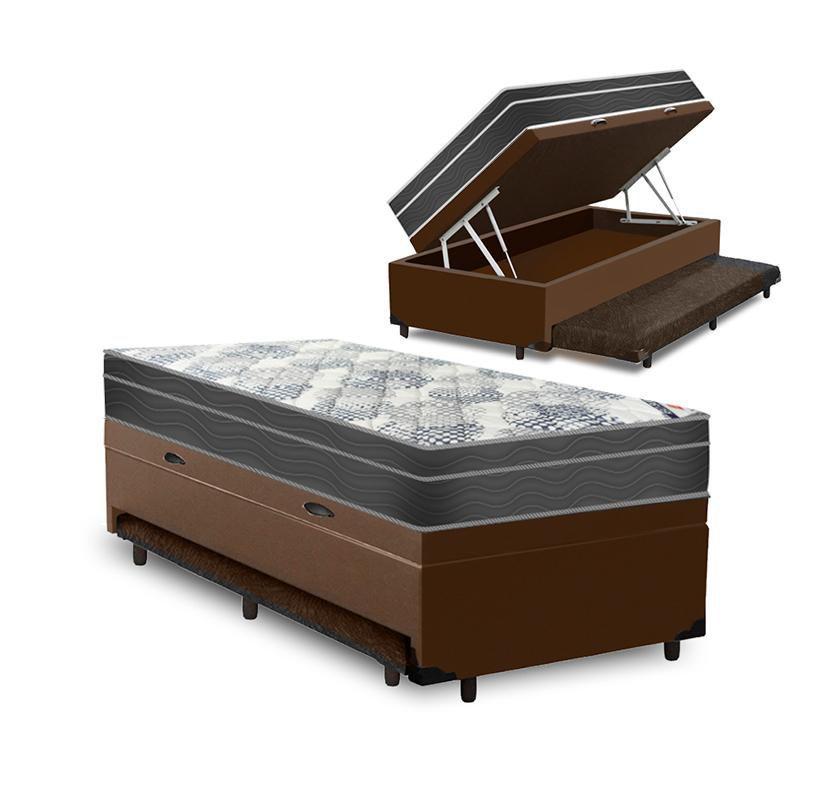 Cama Box Baú e Auxiliar Solteiro + Colchão Molas Ensacadas Ortobom - ISO  SuperPocket - 88x188x67cm - Cama Box Solteiro - Magazine Luiza