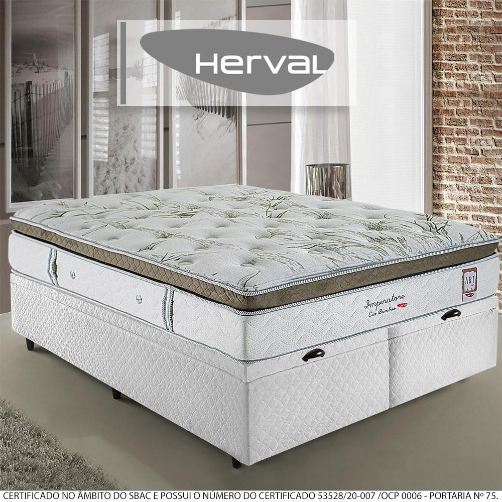 Cama Box Baú Herval Queen Imperatore, 84x158x198 cm, Molas Ensacadas - Cama  Box Super King - Magazine Luiza