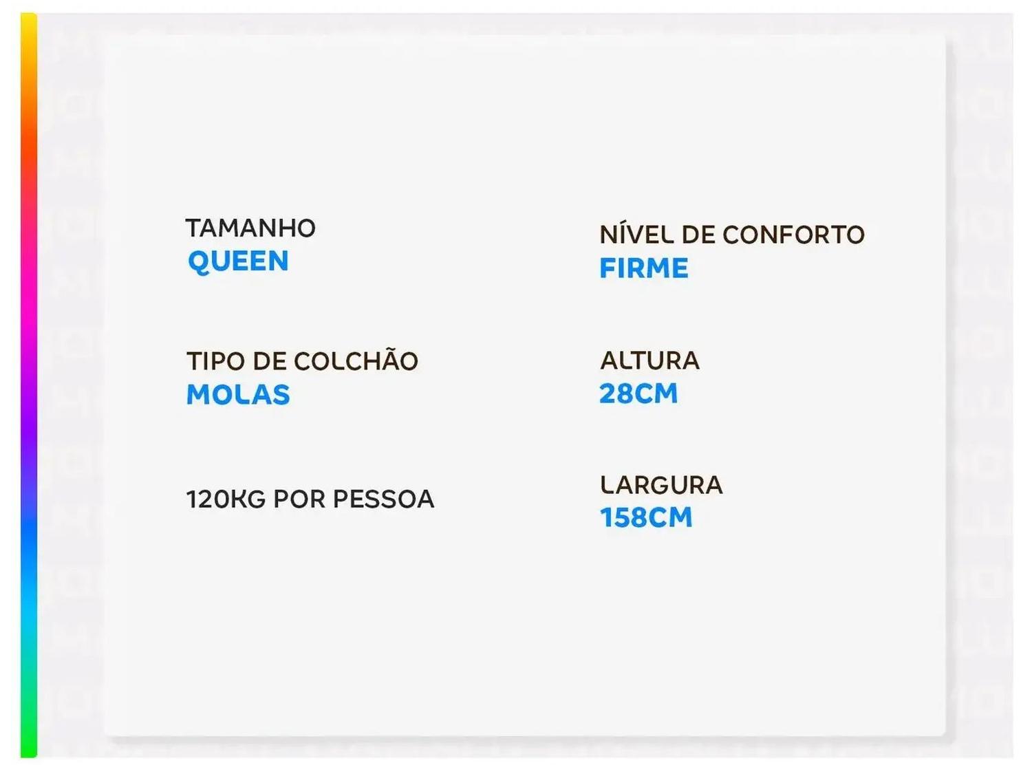 Cama Box Queen Plumatex Turim Maxx — detalhe das laterais em Jacquard Colony e estrutura do box