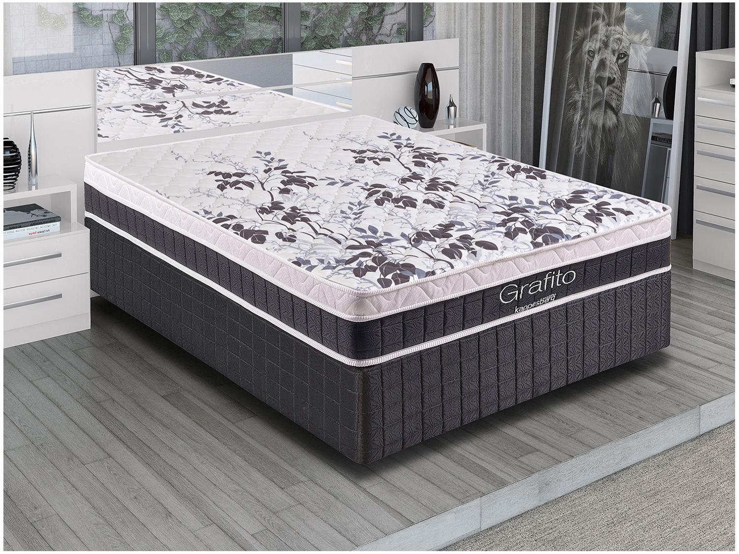 Imagem de Cama Box Casal (Box + Colchão) Kappesberg Mola