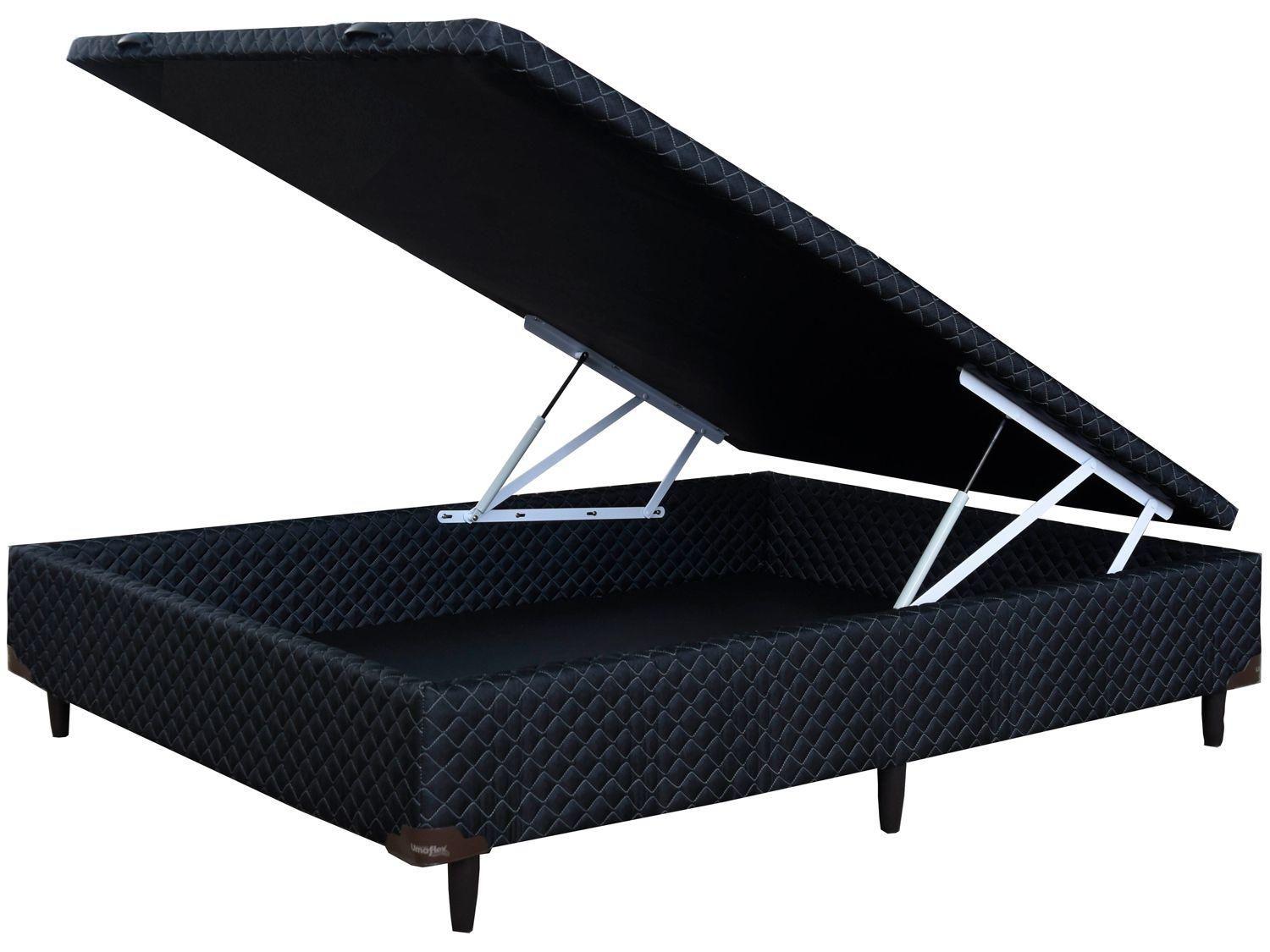 Cama Box Casal com Baú (Box + Colchão) Plumatex