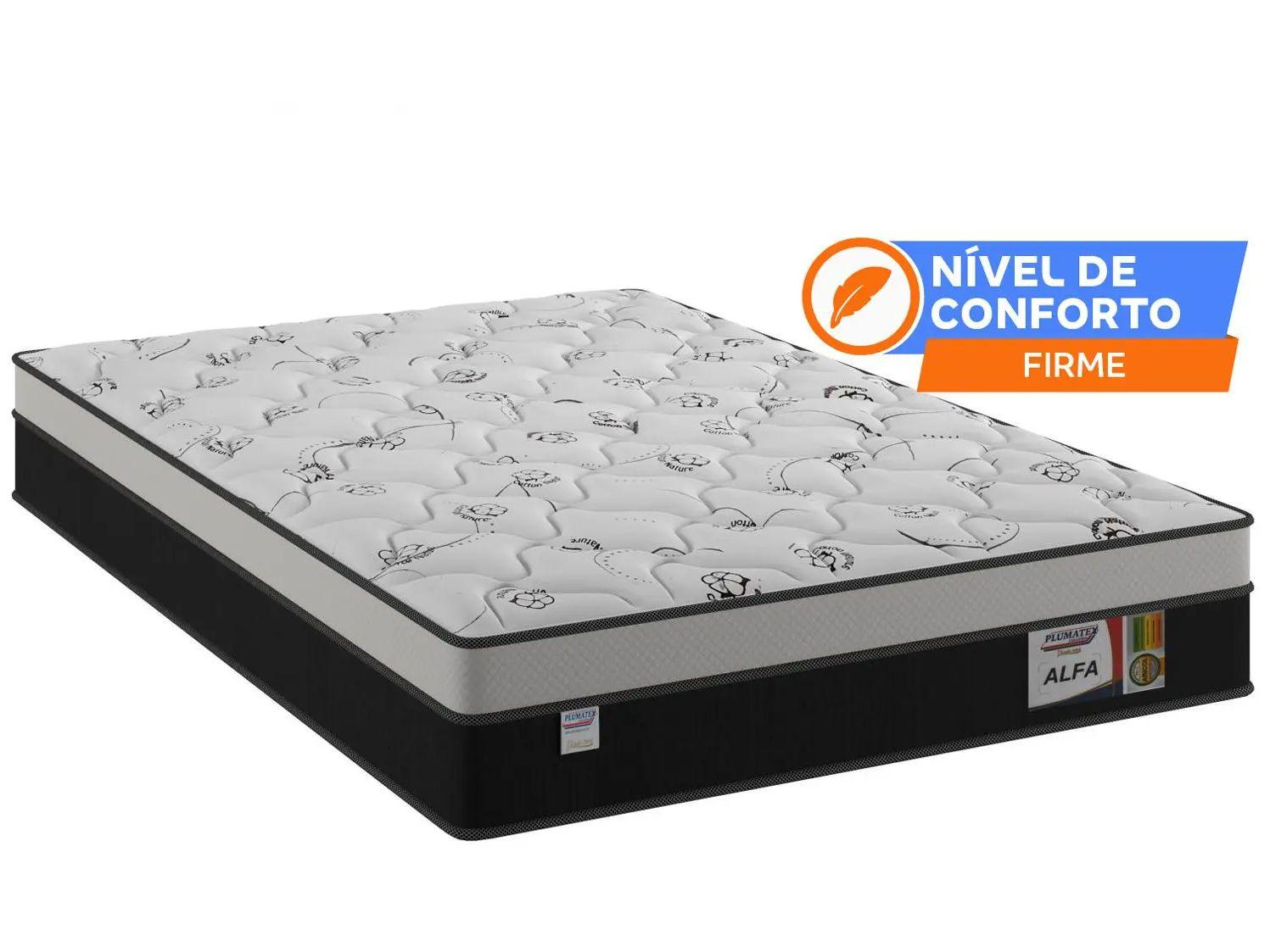 Cama Box Casal com Baú (Box + Colchão) Plumatex