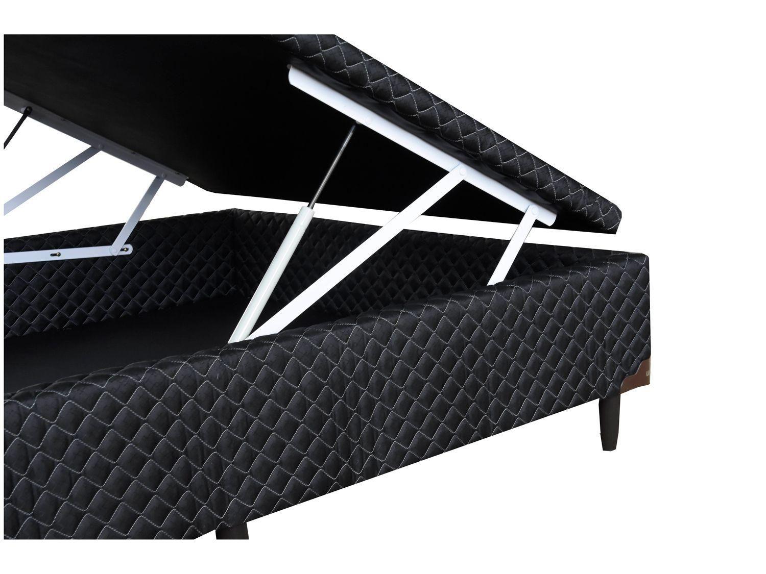 Cama Box Casal com Baú (Box + Colchão) Plumatex