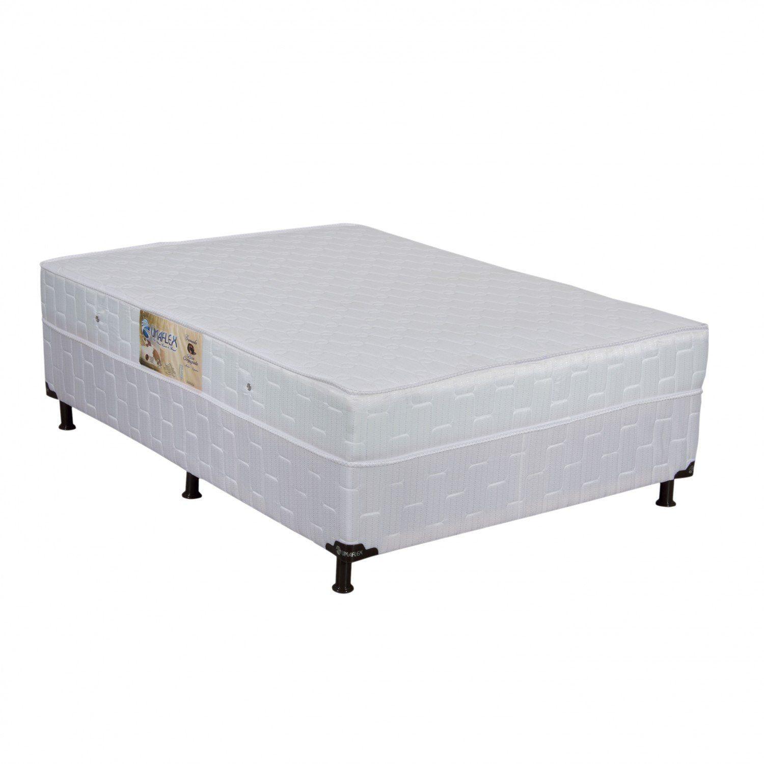 Cama Box Casal Conjugado 55cmx138cmx188cm Granada Bonnel Umaflex Branco