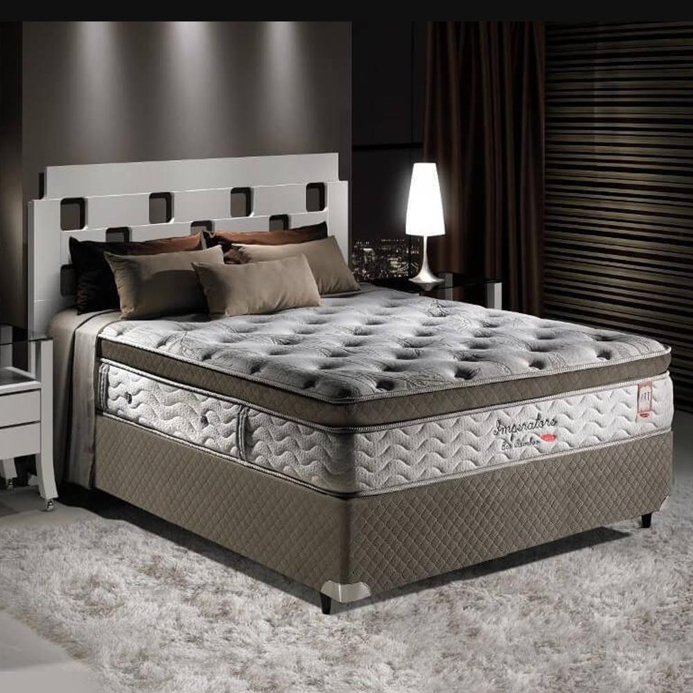 Cama Box Casal Herval Imperatore Eco Bamboo, Molas Ensacadas, 73 x 138