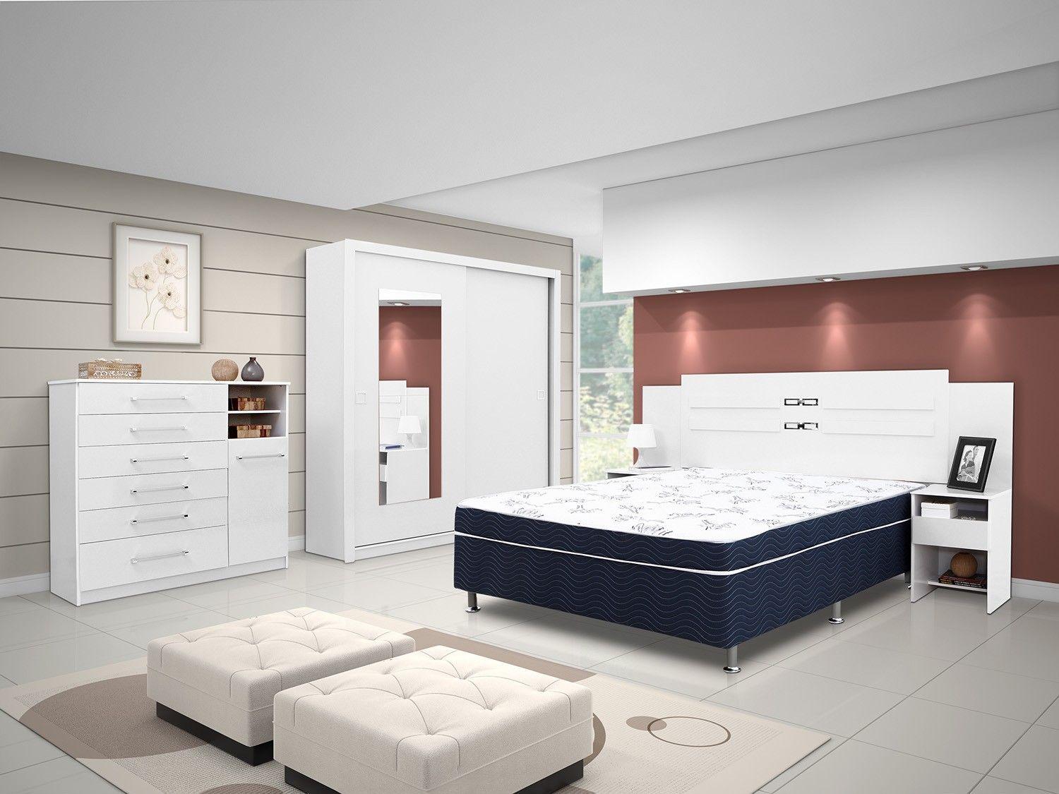 Cama Box Casal Ortobom Conjugado 43x138x188cm Physical Blue